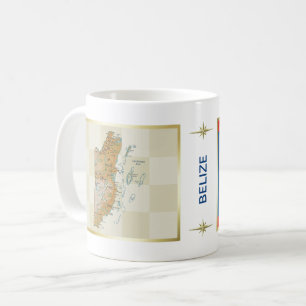 Bandeira de Belize + Caneca do mapa