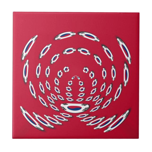 Bandeira de Bolinhas da Coreia do Sul (Frente)