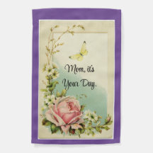 Bandeira De Borboleta E Rosa