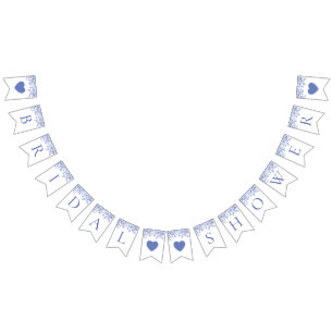 Bandeira de Bunting de Chuveirinho de Noiva Floral