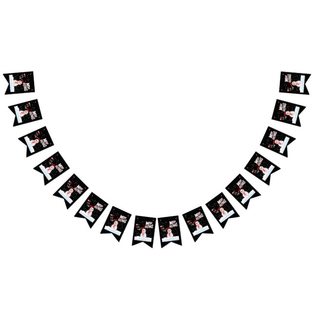 Bandeira de Bunting do Natal O Boneco de Neve (Todos)