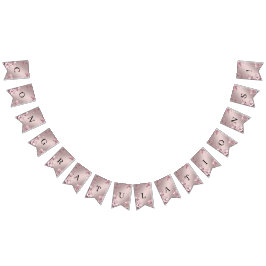 Bandeira de Bunting Floral Rosa Delicada