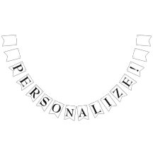 Bandeira de Bunting Simples para Festa Personaliza