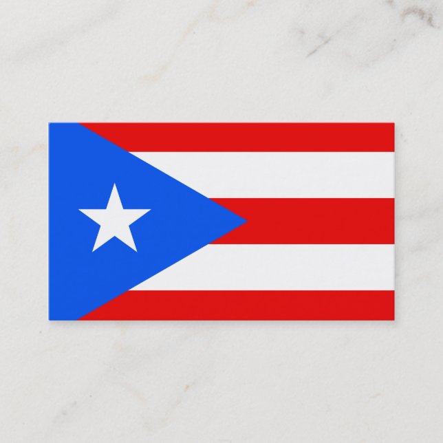 Bandeira de cartões de visitas de Puerto Rico (Frente)