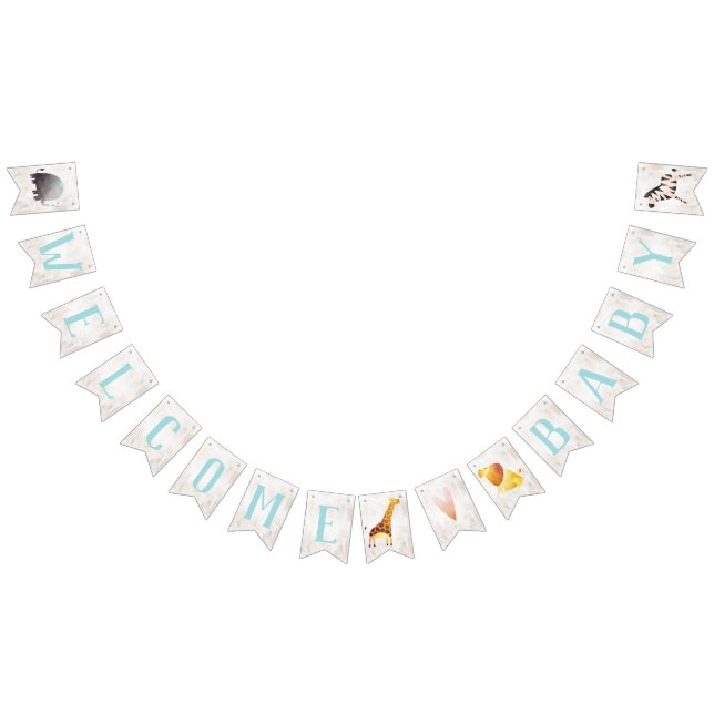 Bandeira de Chá de fraldas de Animais Safari Selva (Todos)