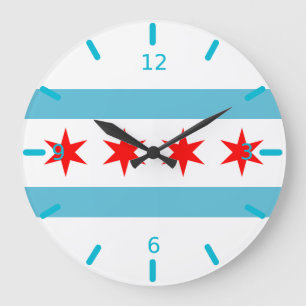 Bandeira de Chicago Relógio Grande