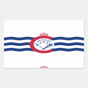 Bandeira de Cincinnati, Adesivo Retangular de Ohio