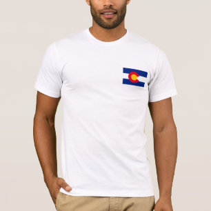 Bandeira de Colorado e camisa das montanhas