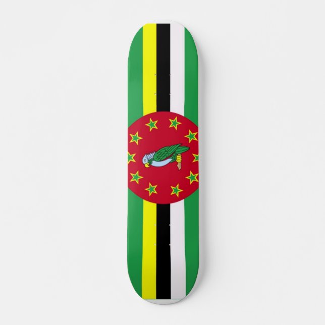 Bandeira de Dominica Skateboard (Frente)