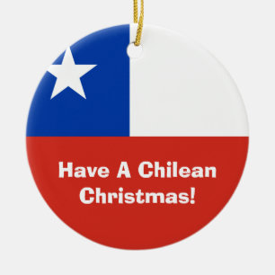 Bandeira de enfeites de natal do Chile