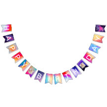 Bandeira de Feliz Aniversário Bunting Bandeiras de