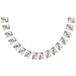 Bandeira de Flores Azuis de Marinha com Aquarela