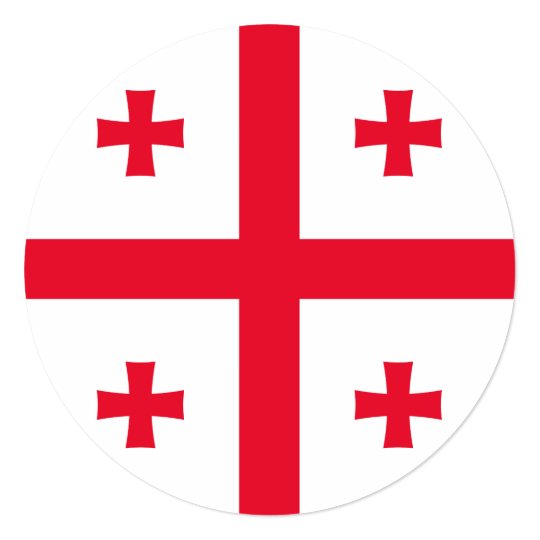 Bandeira de Geórgia Convite Quadrado 13.35 X 13.35cm