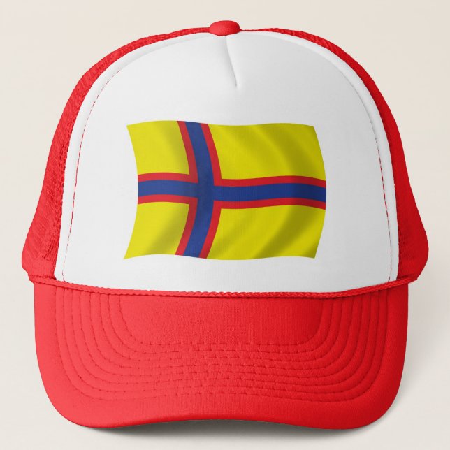 Bandeira de Ingria Finlândia Boné (Frente)
