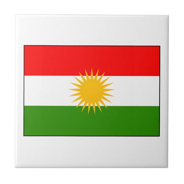 Bandeira de Iraque do Curdistão (Frente)