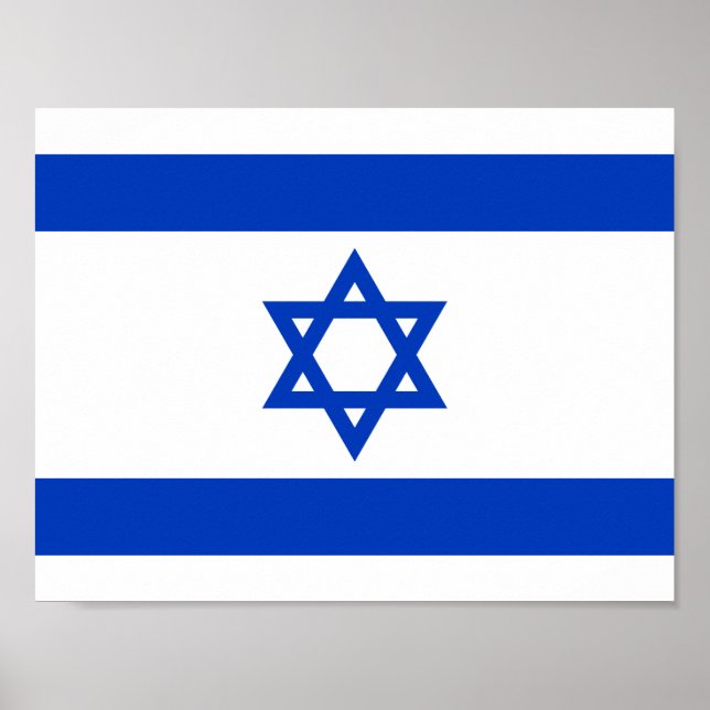 Bandeira de Israel Poster (Frente)