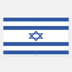 Bandeira de Israelian da etiqueta do retângulo de