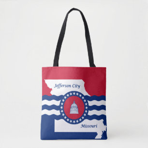 Bandeira de Jefferson, Missouri Tote Bag