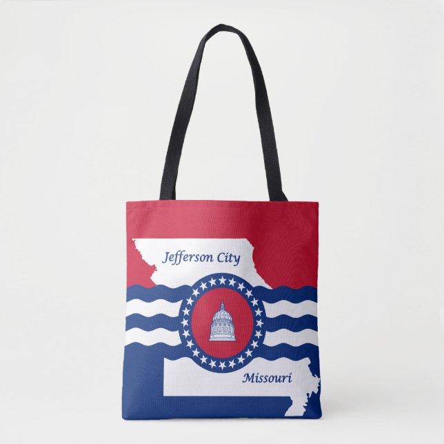 Bandeira de Jefferson, Missouri Tote Bag (Frente)