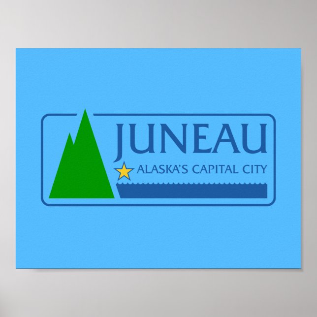 Bandeira de Juneau, Poster do Alasca (Frente)