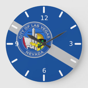 bandeira de Las Vegas (Nevada) Relógio Grande