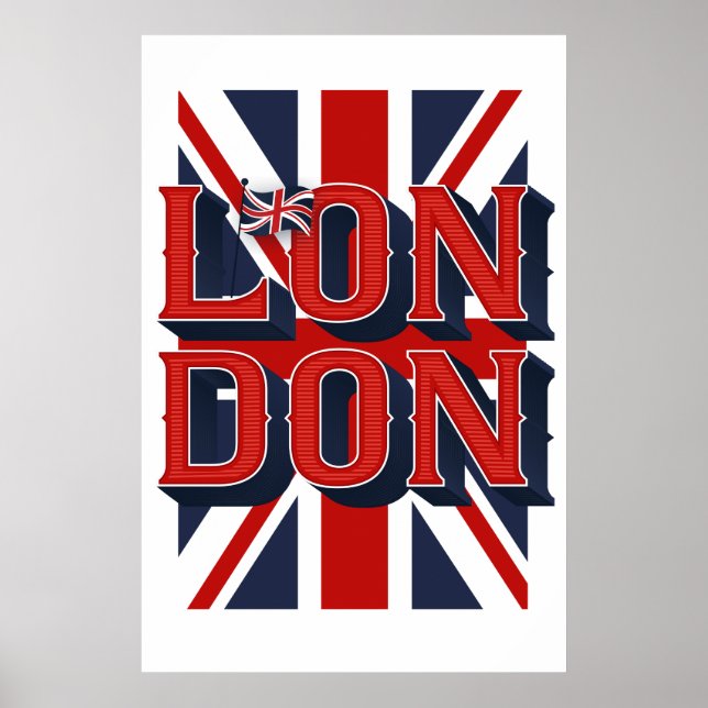 Bandeira de Londres Poster (24x36) (Frente)