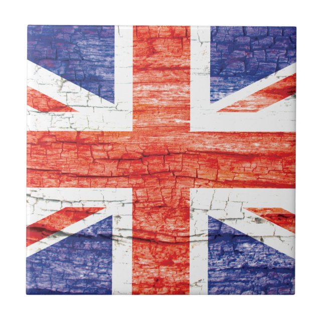 Bandeira de madeira de Union Jack Ingleses do (Frente)