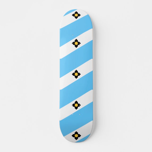 Bandeira de Madison, Wisconsin Skateboard (Frente)