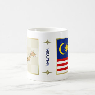 Bandeira de Malaysia + Caneca do mapa