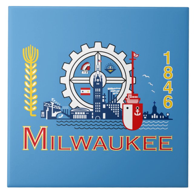 Bandeira de Milwaukee (Wisconsin) (Frente)