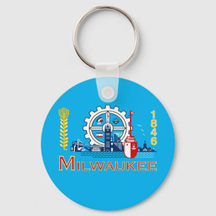 Bandeira de Milwaukee (Wisconsin) Chaveiro