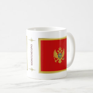 Bandeira de Montenegro + Caneca do mapa