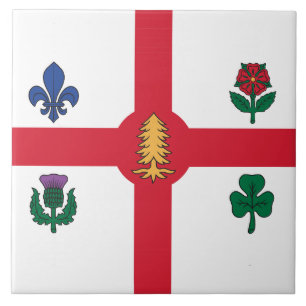 Bandeira de Montreal em Azulejo