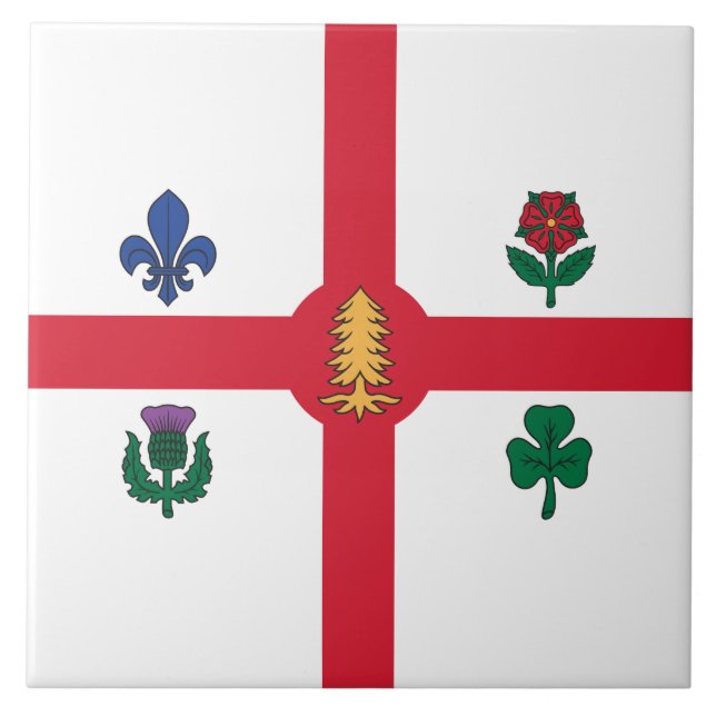 Bandeira de Montreal (Quebec, Canadá) (Frente)
