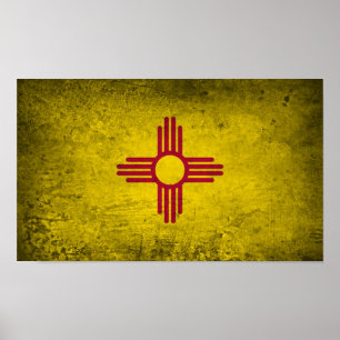 Bandeira de New mexico do poster