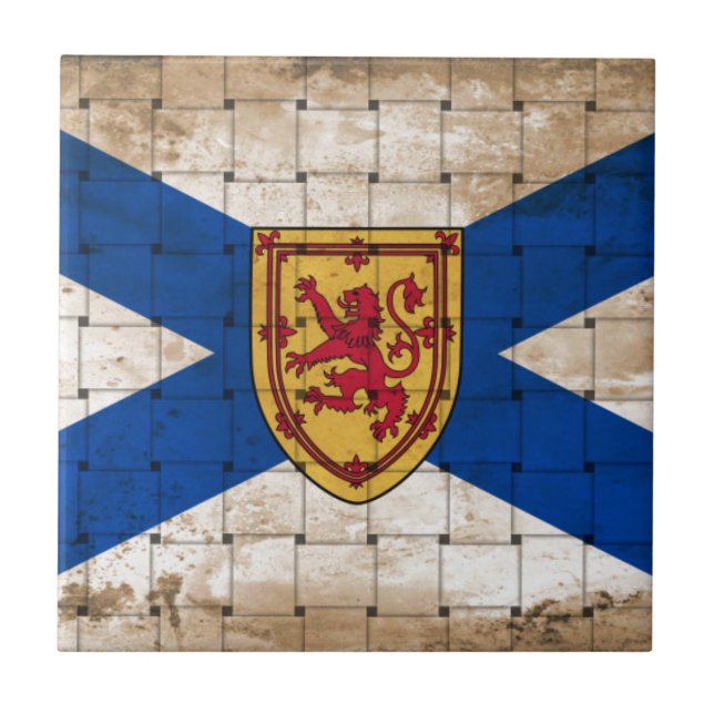 Bandeira de Nova Scotia Distorcida (Frente)