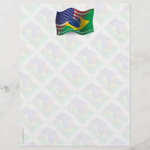 Bandeira de ondas brasileira-americana