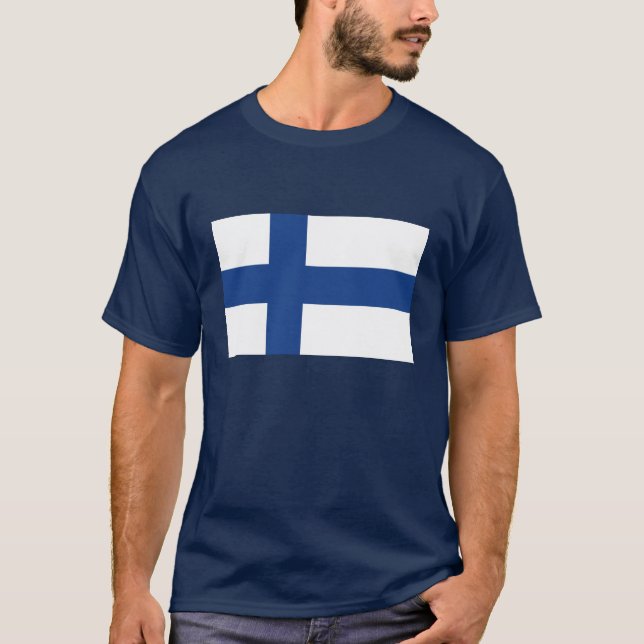 Bandeira de país finlandesa de camisas de (Frente)