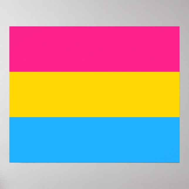 Bandeira de Pansexualidade Poster (Frente)