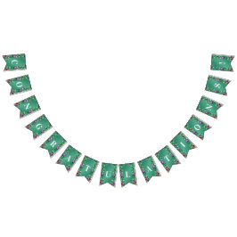 Bandeira de Pedras Gemônicas Roxas de Folhas Verde