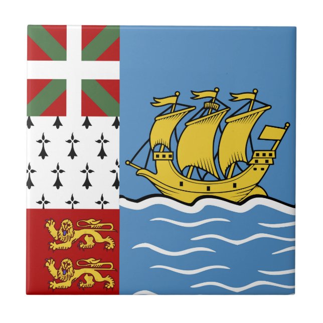 Bandeira de Pierre e Miquelon santo (Frente)