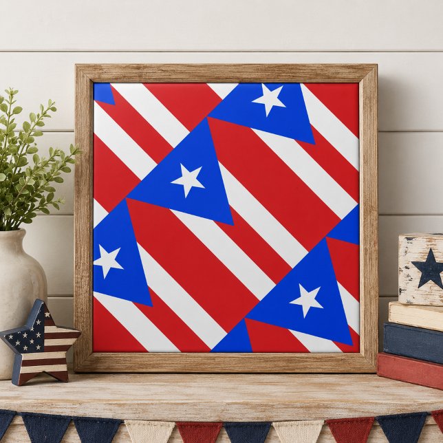 Bandeira de Porto Rico (Puerto Rico Flag Tile)