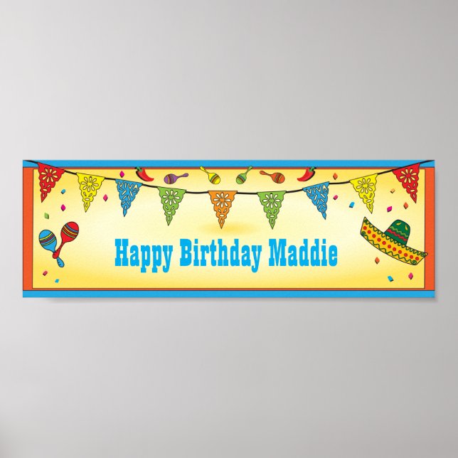 Bandeira de poster Fiesta mexicana (Frente)