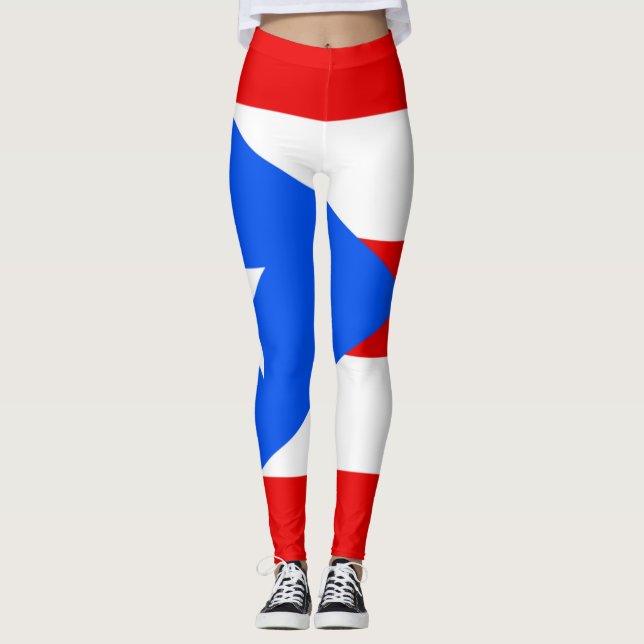 Bandeira de Puerto Rico que legging (Frente)