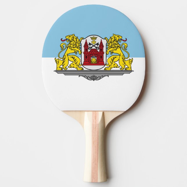 Bandeira de Riga, Raquete de ping pong da Letónia (Frente)
