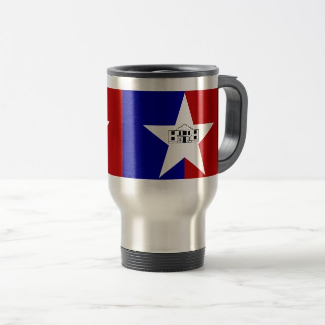 Bandeira de San Antonio, Caneca de viagem do Texas (Frente Esquerda)