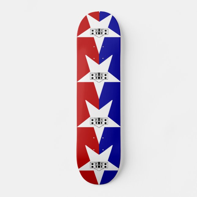 Bandeira de San Antonio, Texas Skateboard (Frente)