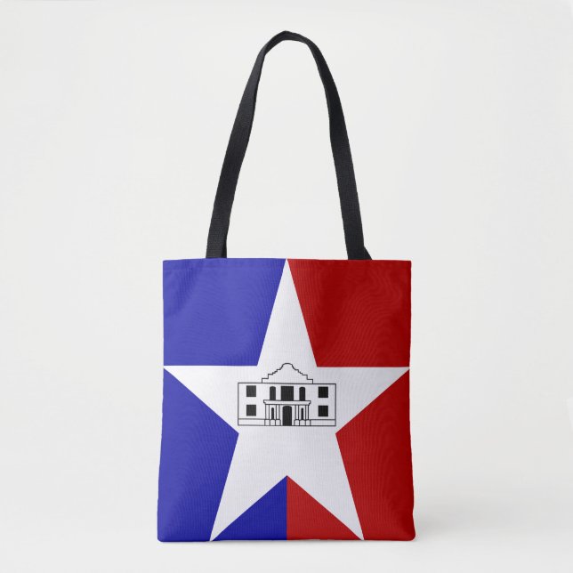 Bandeira de San Antonio, Texas Tote Bag (Frente)