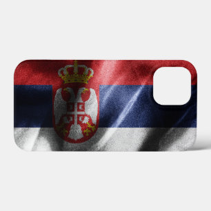 bandeira de seda da Sérvia