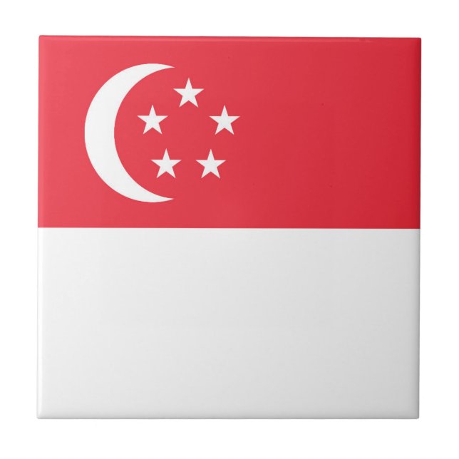 bandeira de Singapura (Frente)